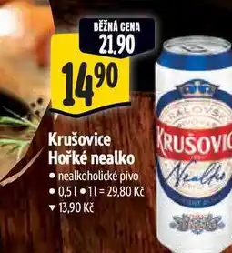 Albert Krušovice Hořké nealko nabídka