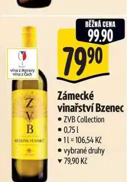 Albert Zámecké vinařství Bzenec nabídka