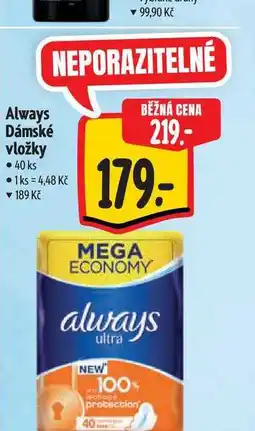 Albert Always Dámské vložky 40 ks nabídka