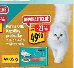 Albert Purina ONE Kapsičky pro kočky 4× nabídka