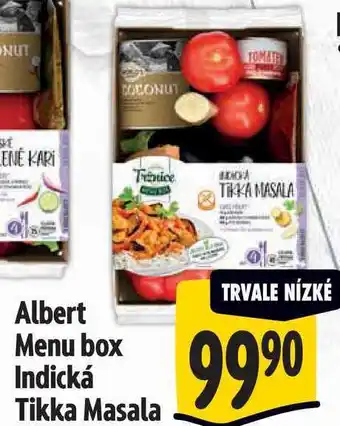 Albert Albert Menu box Indická Tikka Masala nabídka