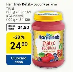 Tesco Hamánek Dětský ovocný příkrm nabídka