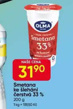 Hruška OLMA Smetana ke šlehání čerstvá 33 % nabídka