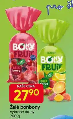 Hruška Bony fruit Želé bonbony vybrané druhy nabídka
