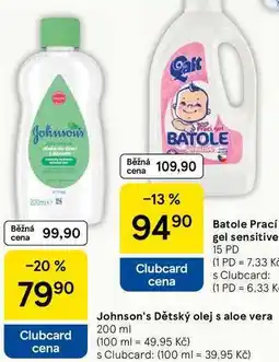 Tesco Johnson's Dětský olej s aloe vera nabídka