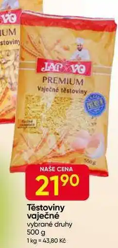 Hruška Japovo Vaječné těstoviny nabídka