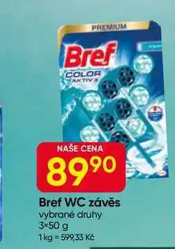 Hruška Bref Color Aktiv WC blok 3 x 50g, vybrané druhy nabídka