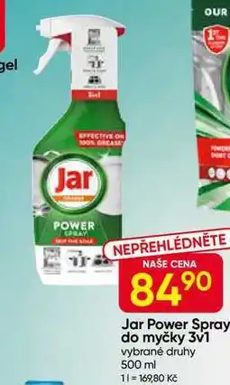 Hruška Jar Power Spray do myčky 3v1 vybrané druhy nabídka