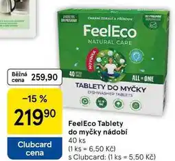 Tesco FeelEco Tablety do myčky nádobí, 40 ks nabídka