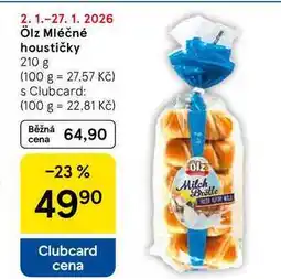 Tesco Ölz Mléčné houstičky nabídka