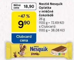 Tesco Nestlé Nesquik Oplatka v mléčné čokoládě nabídka