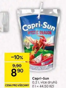 Tesco Capri-Sun, 0,2 l, více druhů nabídka