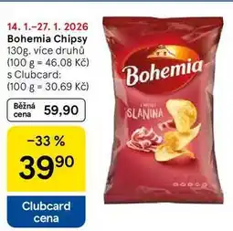 Tesco Bohemia Chipsy, 130g, více druhů nabídka