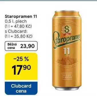 Tesco Staropramen 11, 0.5 l, plech nabídka