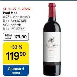 Tesco Paul Mas, 0.75 l, více druhů nabídka