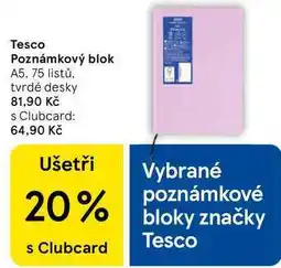 Tesco Tesco Poznámkový blok A5, 75 listů, tvrdé desky nabídka