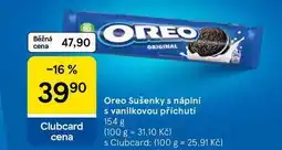 Tesco Oreo Sušenky s náplní s vanilkovou příchutí nabídka