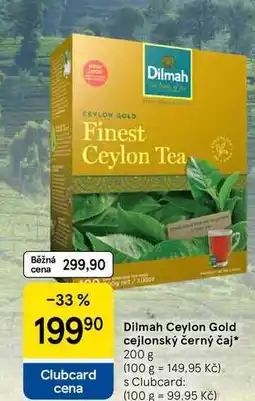 Tesco Dilmah Ceylon Gold cejlonský černý čaj nabídka