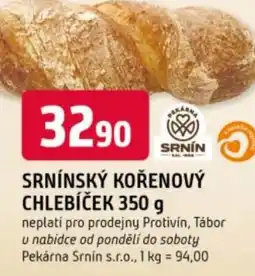 Trefa Srnínský kořenový chlebíček nabídka