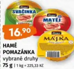 Trefa Hamé pomazánka nabídka