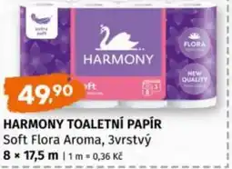 Trefa Harmony toaletní papír soft flora aroma, 3vrstvý nabídka