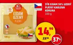 Penny Market Sýr eidam 30% uzený plátky karlova koruna nabídka