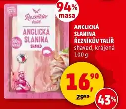 Penny Market Anglická slanina řezníkův talíř shaved, krájená nabídka