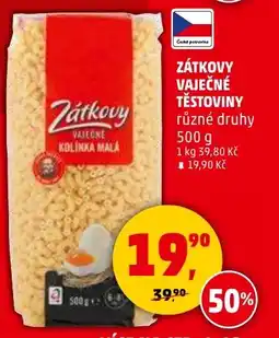 Penny Market Zátkovy vaječné těstoviny nabídka