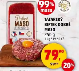 Penny Market Tatarský biftek dobré maso nabídka