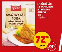 Penny Market Smažený sýr s bramborem a tatarská omáčka nabídka