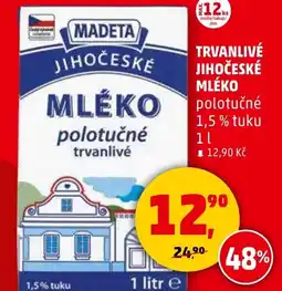 Penny Market Madeta trvanlivé jihočeské mléko nabídka