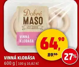Penny Market Vinná klobása nabídka