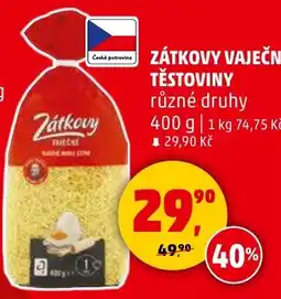 Penny Market Zátkovy vaječné těstoviny nabídka