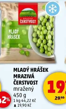 Penny Market Mladý hrášek mrazivá čerstvost nabídka