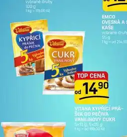 Flop VITANA KYPŘÍCÍ PRÁŠEK DO PEČIVA VANILINOVÝ CUKR 5x13 g, 5×20 g nabídka