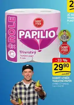 Flop DOBRÝ VÝBĚR TOALETNÍ PAPÍR 4x160 | 3-vrstvý nabídka
