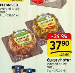 Flop ČERSTVÝ SÝR vybrané druhy nabídka