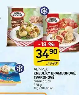 Flop KNEDLÍKY BRAMBOROVÉ, TVAROHOVÉ různé druhy nabídka