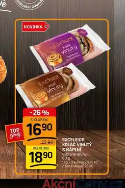 Flop EXCELSIOR KOLÁČ VINUTÝ S NÁPLNÍ vybrané druhy nabídka