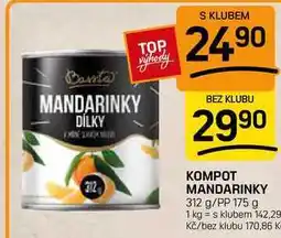 Flop KOMPOT MANDARINKY 312 g/PP 175 g nabídka
