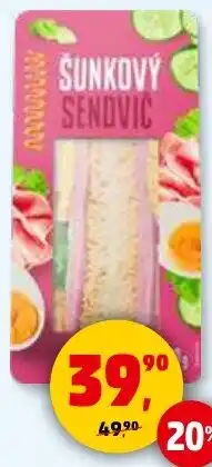Penny Market Sendvič šunka, slanina, tuňák nabídka