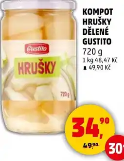 Penny Market Kompot hrušky dělené gustito nabídka