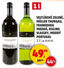 Penny Market Veltlínské zelené, müller thurgau, frankovka modrá, risling vlassky, modrý portugal nabídka
