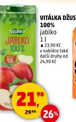 Penny Market Vitálka džus 100% jablko nabídka