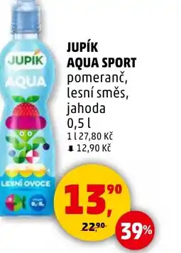 Penny Market Jupík aqua sport pomeranč, lesní směs, jahoda nabídka