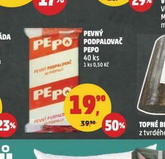 Penny Market Pevný podpalovač pepo nabídka