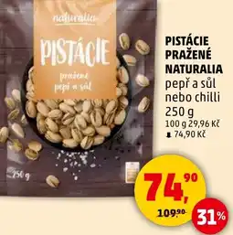 Penny Market Pistácie pražené naturalia pepř a sůl nebo chilli nabídka