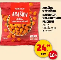 Penny Market Arašídy v těstíčku naturalia s paprikovou příchutí nabídka