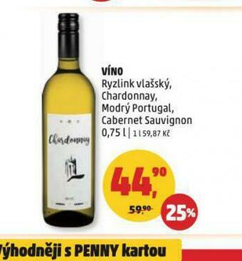 Penny Market Víno chardonnay nabídka