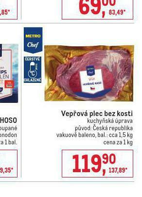 Makro Vepřová plec bez kosti nabídka